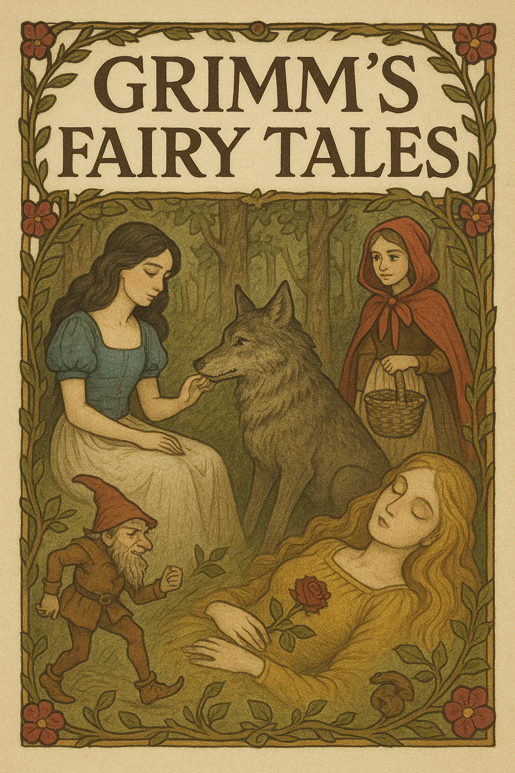 Cover of Grimms’ Fairy Tales by Jacob and Wilhelm Grimm