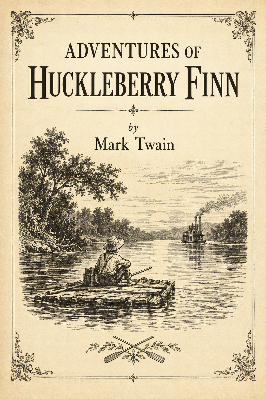 Cover of Adventures of Huckleberry Finn by Mark Twain