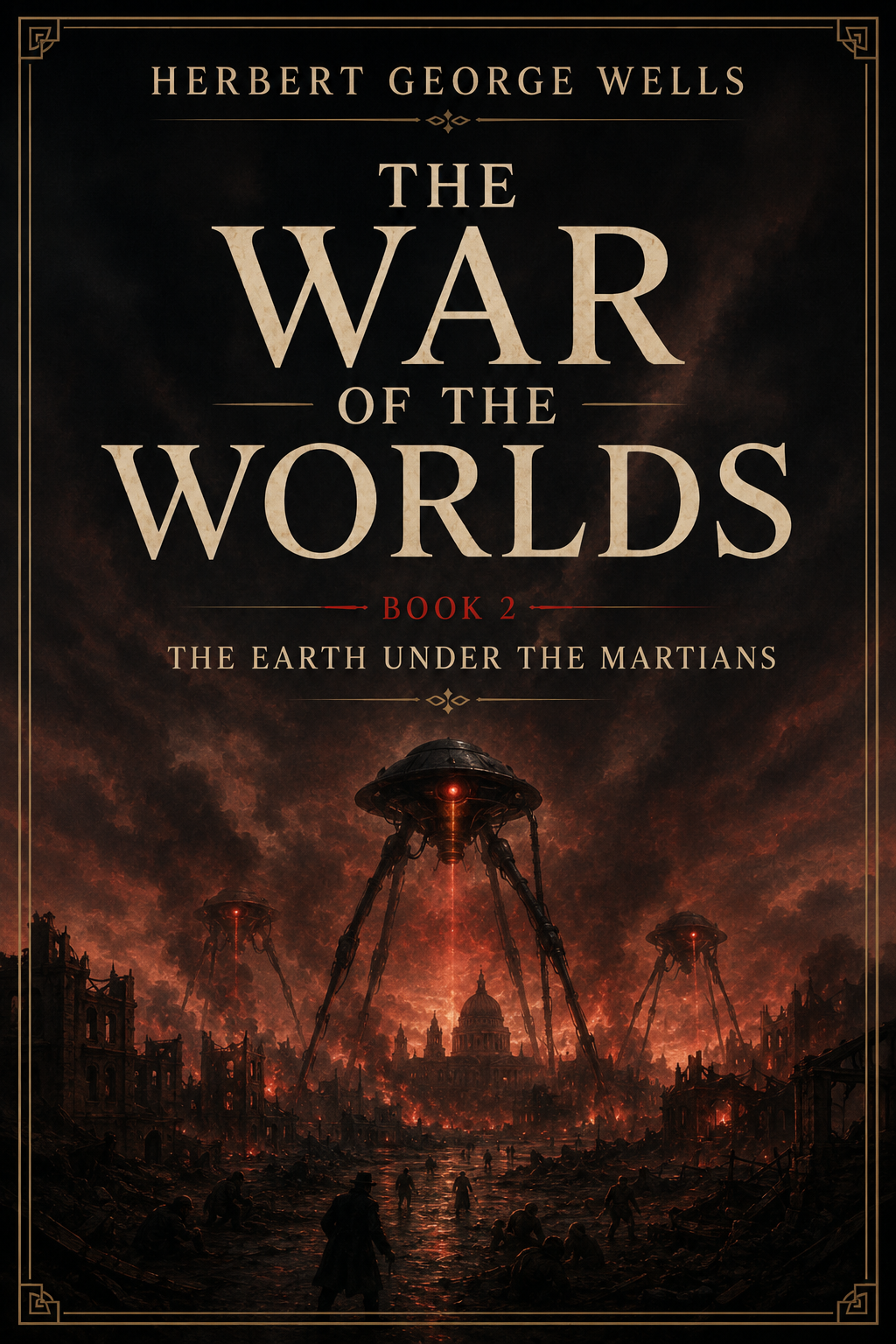 Cover of THE WAR OF THE WORLDS. BOOK 2 - THE EARTH UNDER THE MARTIANS by Herbert George Wells